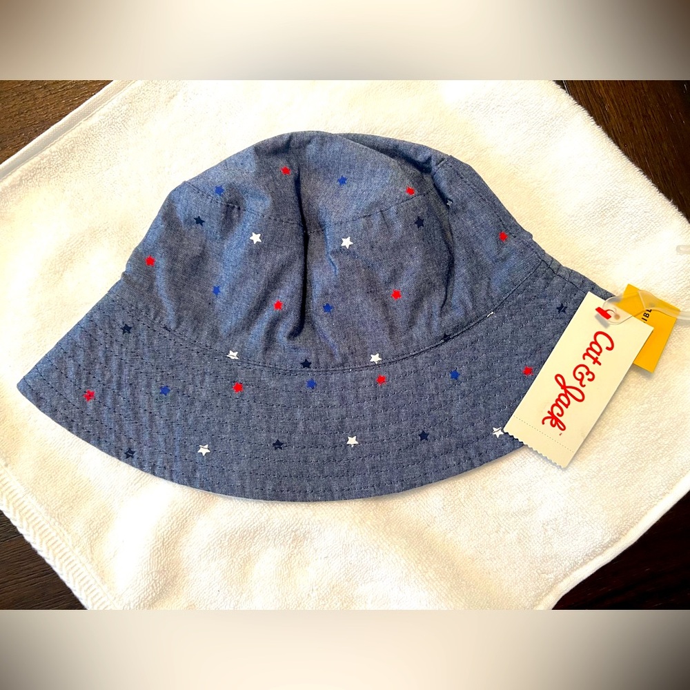 Cat & Jack Blue and Red Reversible Bucket Hat